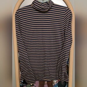 J. Crew Striped Long Sleeve Turtleneck